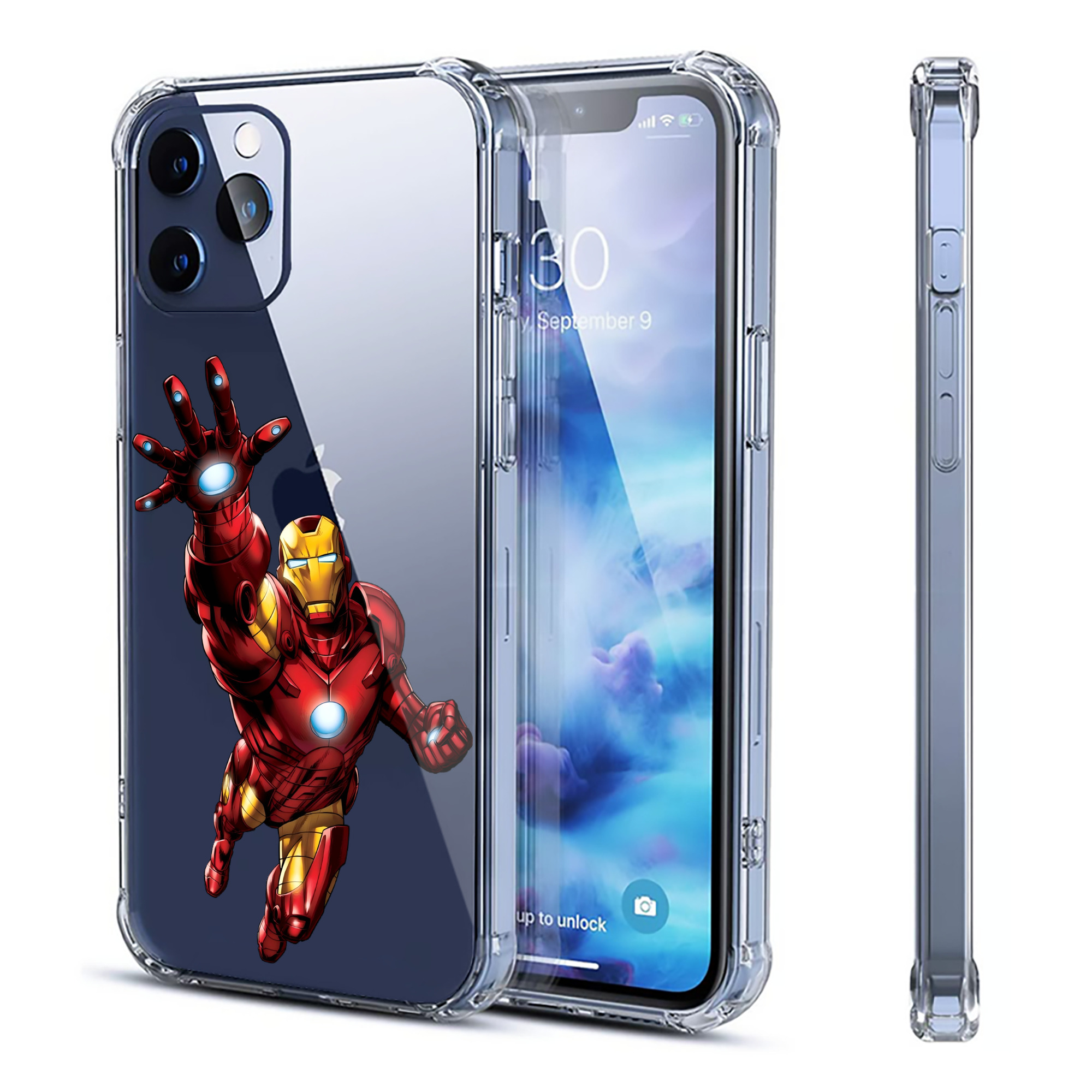 （画像用） アベンジャーズ The Avengers 【iPhone 12シリーズ対応】透明スマホケース（クリアソフトケース）